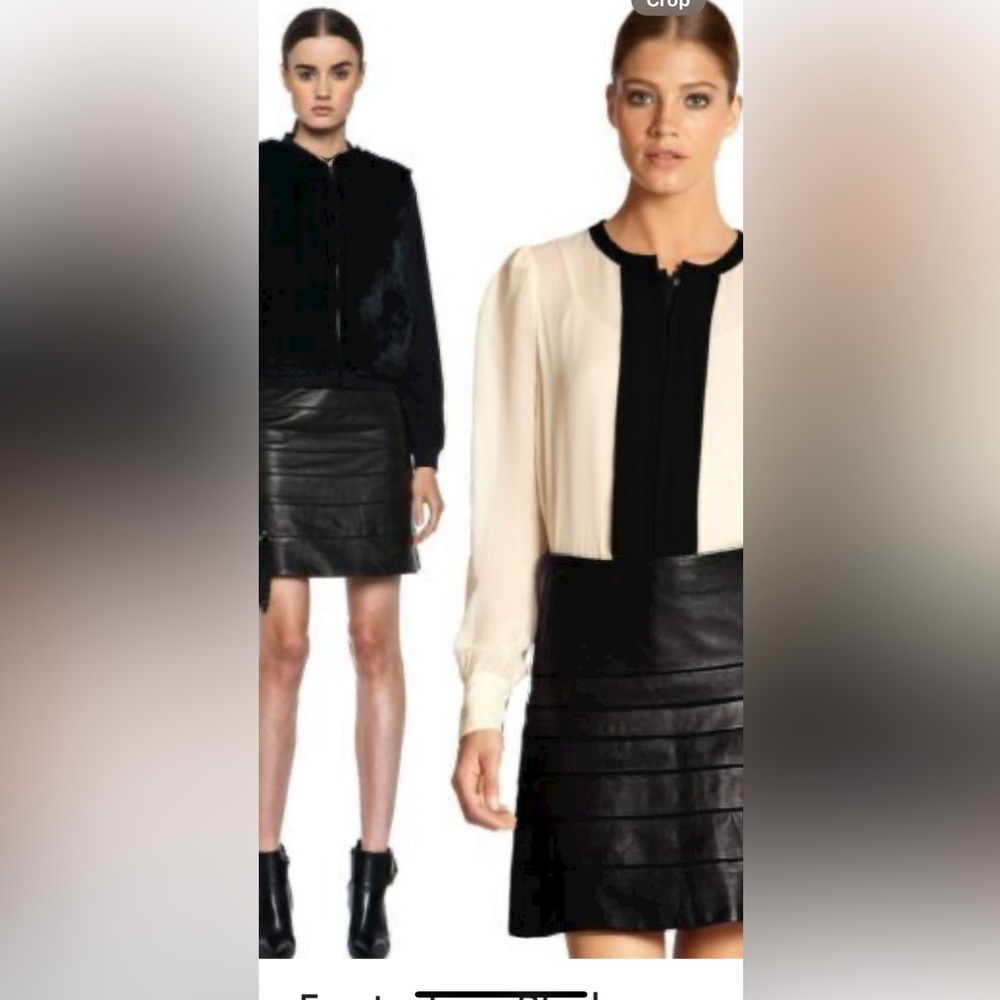 Dvf leather skirt